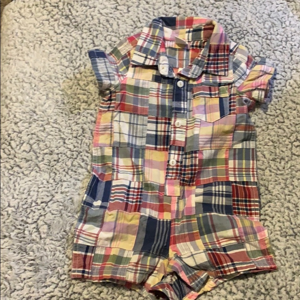 Baby Gap Plaid onesie outfit